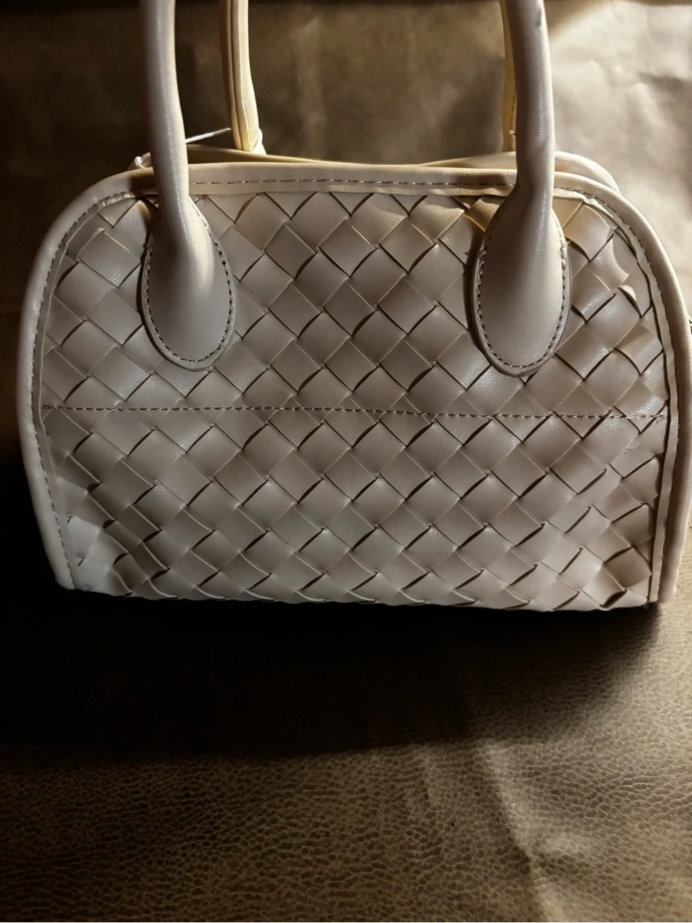 Urban Expressions Cream Woven Mini Satchel